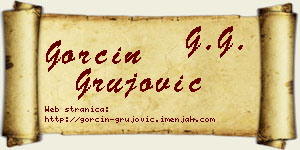 Gorčin Grujović vizit kartica